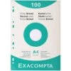 Étui De 100 Fiches Quadrillées Perforées - Exacompta -Bureau Produits Magasin AIG11284469