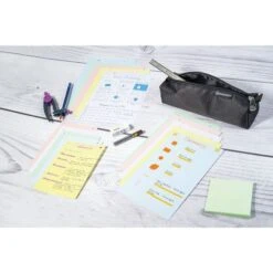 Étui De 100 Fiches Quadrillées Perforées X12 Assortis - Exacompta