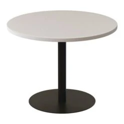 Guéridon Easy Office Pied Métal Ø 80 Cm Plateau Blanc -Bureau Produits Magasin AIG11965235