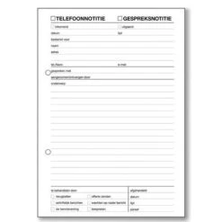 Sigel Bloc-note Rapport D'entretien Téléphonique