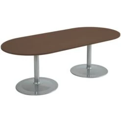 Table Conseil Ovale Pied Tulipe Avec Base Ronde -Bureau Produits Magasin AIG22729995