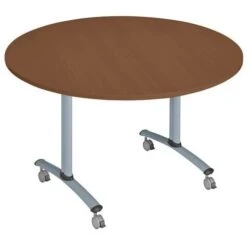 Table Ronde Plateau Mélaminé Pivotant Axe -Bureau Produits Magasin AIG22731479