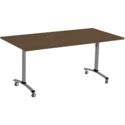 Table Rectangulaire Plateau Mélaminé Pivotant Axe -Bureau Produits Magasin AIG22731481