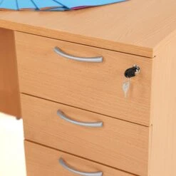 Bureau Compact Caisson - Piétement Panneau - Hêtre - Manutan -Bureau Produits Magasin AIG26253133