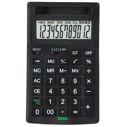 Caculatrice Pro énergie Solaire 12 Chiffres - Desq 3 Caculatrice Pro énergie Solaire 12 Chiffres - Desq