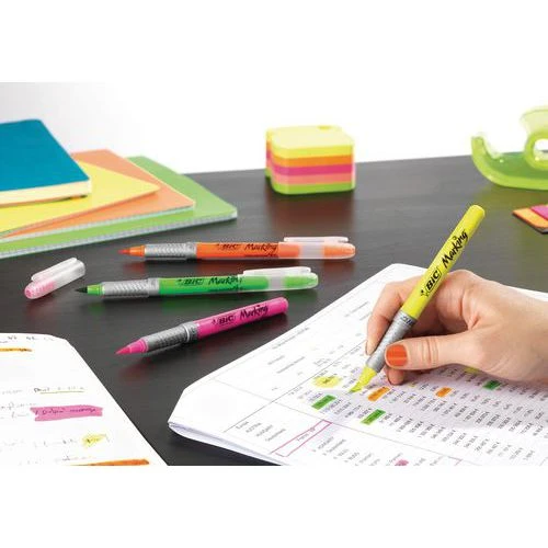 Surligneur BIC Highlighter Grip Flex - Jaune 5 Surligneur BIC Highlighter Grip Flex - Jaune – Image 3