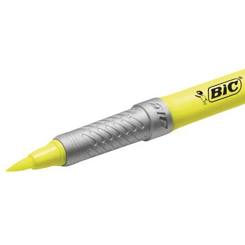 Surligneur BIC Highlighter Grip Flex - Jaune 4 Surligneur BIC Highlighter Grip Flex - Jaune – Image 2