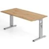 Bureau Chêne Noueux 160cm Piètement Alu - Gamme Minos -Bureau Produits Magasin AIG34323861
