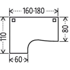 Bureau Compact - Hêtre - Manutan