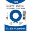 Exacompta Paquet 100 Fiches Sous Film Bristol Uni Non Perforé 74x105mm -Bureau Produits Magasin AIG3598111