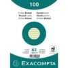 Exacompta Paquet 100 Fiches Bristol Ligné Non Perforé 148x210mm -Bureau Produits Magasin AIG3599222