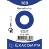 Exacompta Paquet 100 Fiches Sous Film Bristol Uni 55x74mm -Bureau Produits Magasin AIG3599497
