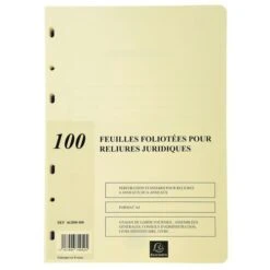 Exacompta Recharge De 100 Feuillets A4 80g Pour Reliure Juridique -Bureau Produits Magasin AIG3600378