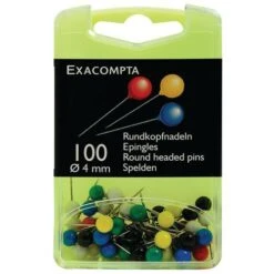 Exacompta Boîte De 100 épingles Sphériques Hauteur De Pointe 15mm -Bureau Produits Magasin AIG3600418