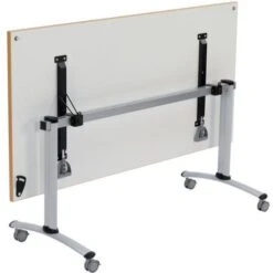 Table Mobile à Plateau Rectangulaire Pliant - Hêtre -Bureau Produits Magasin AIG360271 1