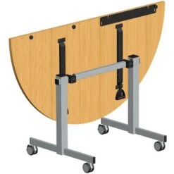 Table Mobile à Plateau Pliant - Demi-cercle