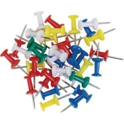 Punaises Coloris Assortis - Boîte De 100 - Manutan
