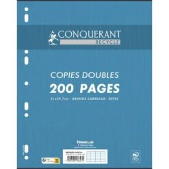 Copies Doubles Perforées 210x297 Seyes Recyclées - Conquérant