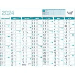 Calendrier Banque - 55 X 43 Cm - Année 2024 - Quo Vadis