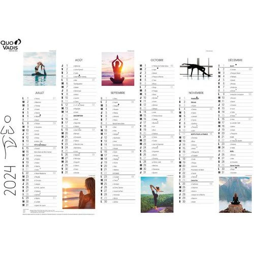 Calendrier 2024 FANTAISIE 55X40,5 Yoga Par 10 - Quo Vadis 4 Calendrier 2024 FANTAISIE 55X40,5 Yoga Par 10 - Quo Vadis – Image 2