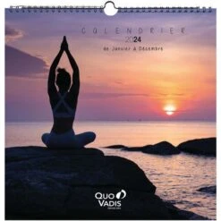 Calendrier 2024 FEUILLES 30X30 Yoga Par 5 - Quo Vadis -Bureau Produits Magasin AIG37145010