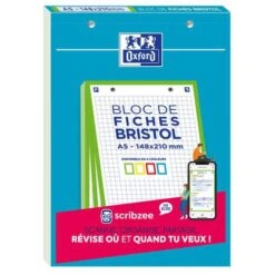 Bloc Bristol Oxford 148x210 30 Fiches Perforees Q5/5 - Oxford -Bureau Produits Magasin AIG37276865