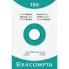 Étui De 100 Fiches - Bristol Ligné Non Perforé - Blanc - Exacompta -Bureau Produits Magasin AIG39113564
