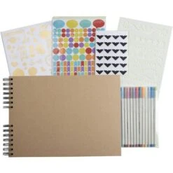 Kit De Scrapbooking Album 70 Pages Noires Scrap-Addict - Exacompta -Bureau Produits Magasin AIG39117023