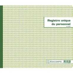 Exacompta Registre Unique Du Personnel (salariés Et Stagiaires) - 56 Pages
