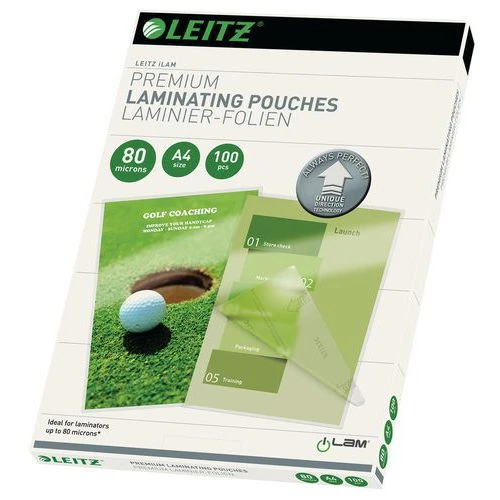 Pochettes De Plastification A4 UDT - 80 µm - Pack De 100 - Leitz 3 Pochettes De Plastification A4 UDT - 80 µm - Pack De 100 - Leitz