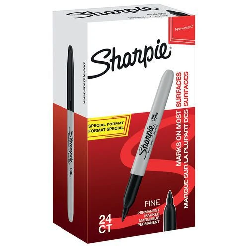 Marqueurs Permanents Noir Sharpie - Value Pack 20 + 4 Gratuits 3 Marqueurs Permanents Noir Sharpie - Value Pack 20 + 4 Gratuits