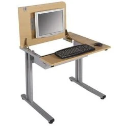 Poste Informatique Avec Rangement écran Plat Sécurisé -Bureau Produits Magasin AIG5873028