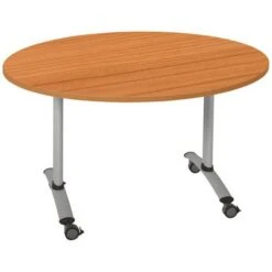 Table Ronde Plateau Mélaminé Pivotant Axe -Bureau Produits Magasin AIG6341049