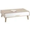 Table Basse Vintage Coloris Chêne/Blanc