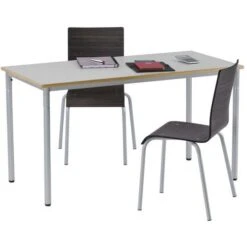 Table De Réunion Kaddou Plateau Stratifié Chants Alaisés Bois