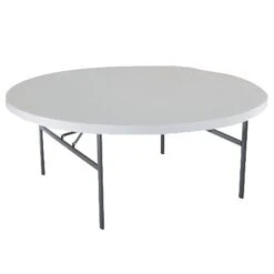 Table Pliante Lifetime Ronde 150 Cm - 8 Personnes - 4 Pieds
