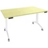 Table Rectangulaire Avel Plateau Pivotant Pieds Blancs Sur Roulettes -Bureau Produits Magasin AIG6480482