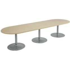 Table Conseil Ovale Pied Tulipe Avec Base Ronde -Bureau Produits Magasin AIG6483304