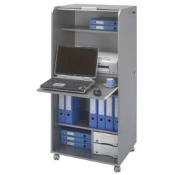 Armoire Informatique Mobile Orga Coloris Aluminium
