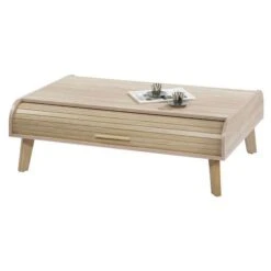 Table Basse Vintage Coloris Chêne/Blanc -Bureau Produits Magasin AIG6598497