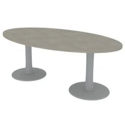 Table De Réunion Plateau Ovale Longueur 200 Cm 2 Pieds - Quadrifoglio
