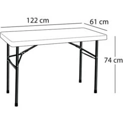 Lifetime Table Pliante Rectangle HDPE - Piétement Tubulaire 8 Lifetime Table Pliante Rectangle HDPE - Piétement Tubulaire -Bureau Produits Magasin AIG6816525