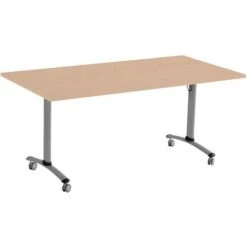 Table Rectangulaire Plateau Mélaminé Pivotant Axe -Bureau Produits Magasin AIG7175585