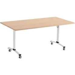 Table Rectangulaire Plateau Mélaminé Pivotant Axe -Bureau Produits Magasin AIG7175766