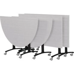 Pack Réunion Axe Stratifié 2 Tables 160cm + 2 Tables 1/2 Rondes 136cm - Manutan -Bureau Produits Magasin AIG7284439