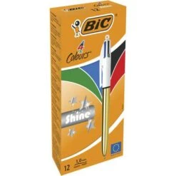 Stylo Bille 4 Couleurs Shine GOLD - Rechargeable - BIC -Bureau Produits Magasin AIG7468501