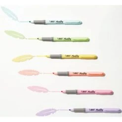 Surligneur Highlighter Grip - Pastel - Pochette De 5 Assortis- BIC -Bureau Produits Magasin AIG7468503