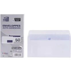 Enveloppes 110x220 80g Auto Adhésives Fenêtre - Oxford