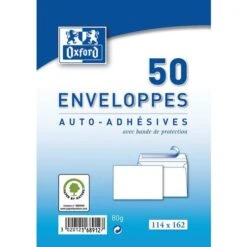 Enveloppes 114x162 Auto Adhésives - Oxford -Bureau Produits Magasin AIG7501664