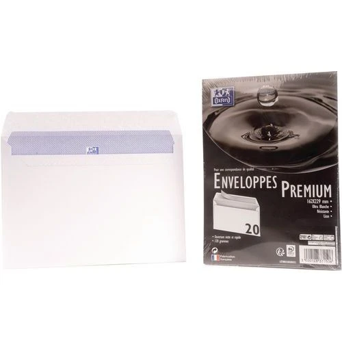 Enveloppes 162x229 120g Auto Adhésives Premium - Oxford 3 Enveloppes 162x229 120g Auto Adhésives Premium - Oxford